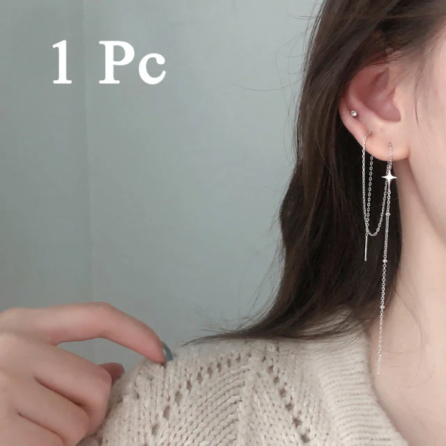 1PC New Fashion Gold Color Moon Star Clip Earrings Ear Cuff - Image 8