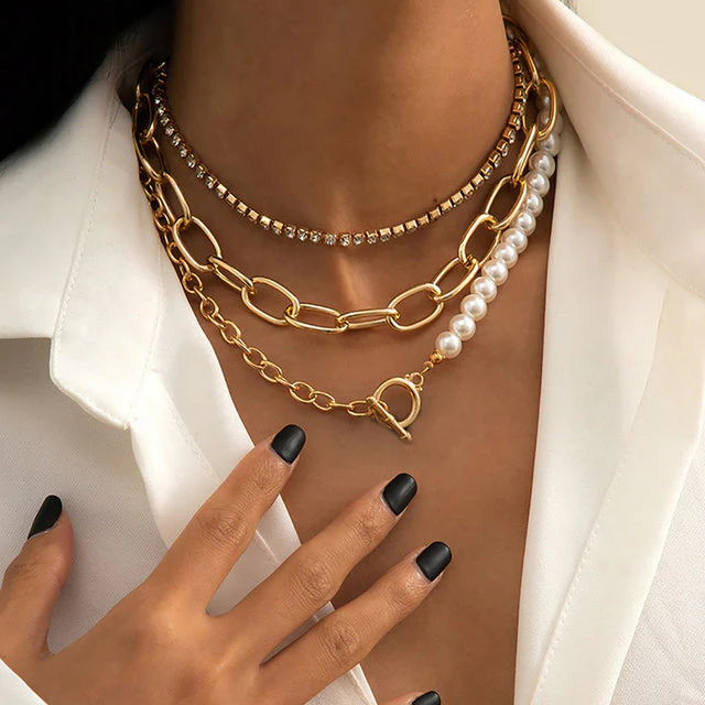 Goth Baroque Pearl Coin Portrait Pendant Necklace for Women Vintage Aesthetic Jewelry - Image 12